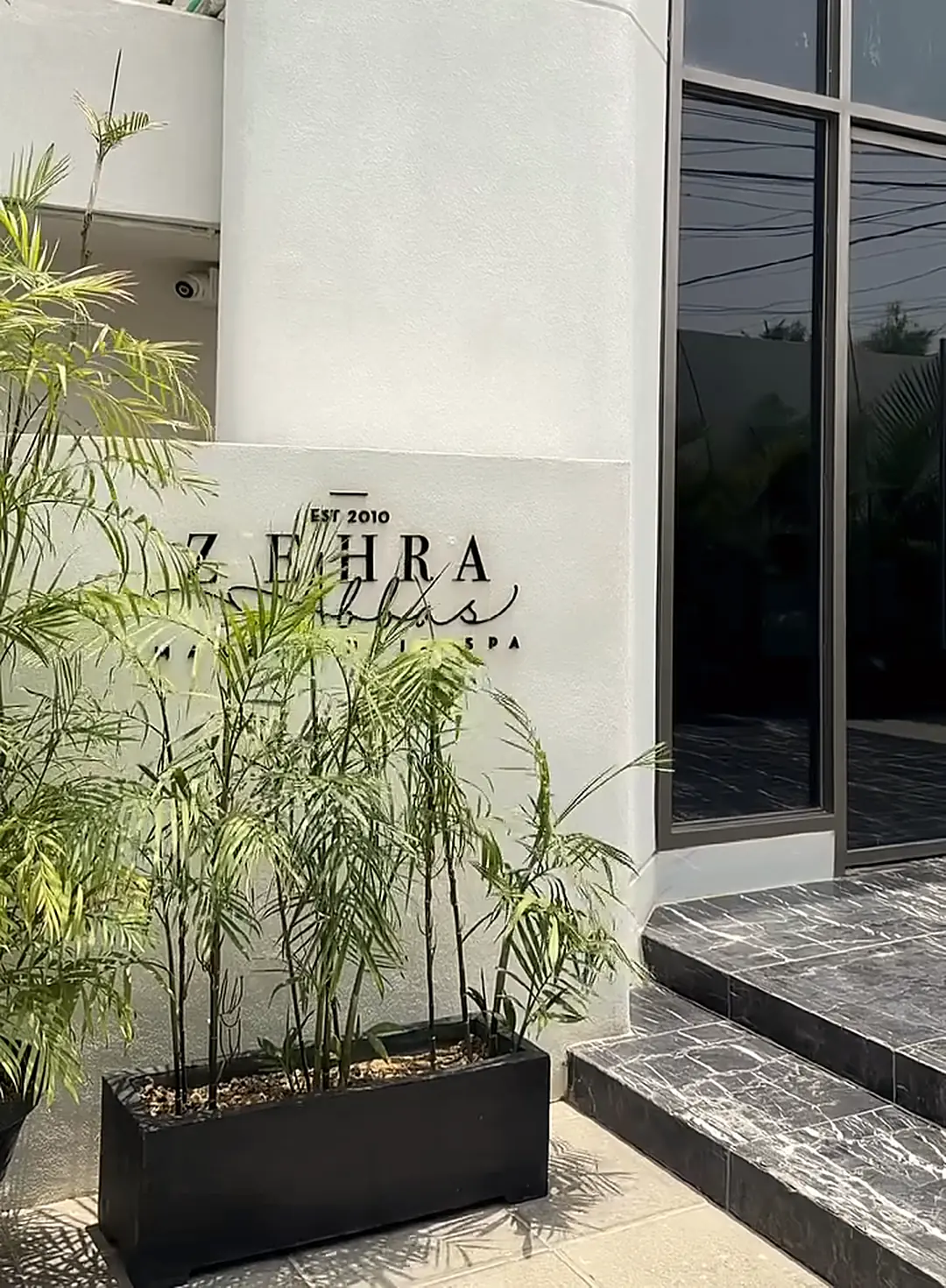 Zehra Abbas building facade with logo