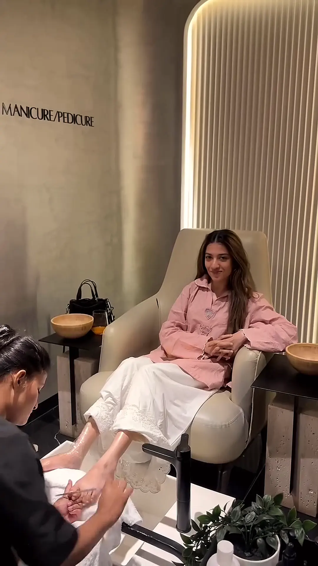 Pedicure chair in the mani-pedi lounge