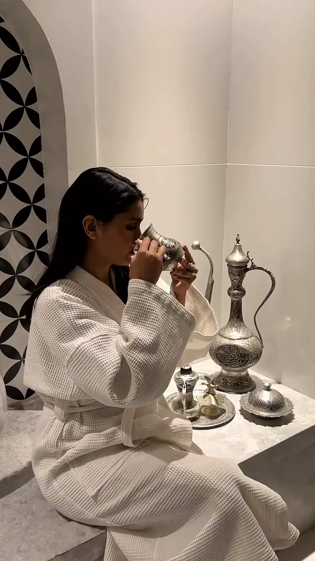 Silver tea, after the steam